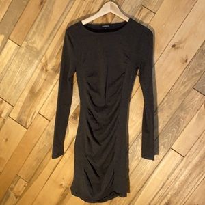 Express olive green long sleeve dress